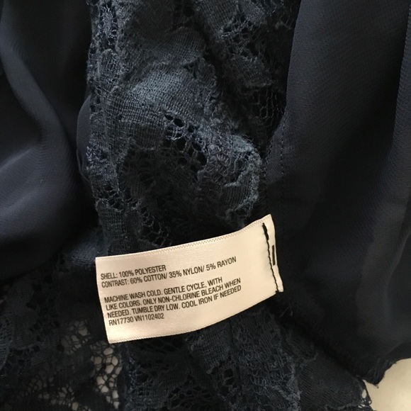 Navy Blue Sheer Button Down 🌊 - Picture 7 of 7